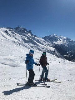 Matt skiing in France