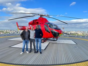 London's Air Ambulance patient Steve visiting the helipad