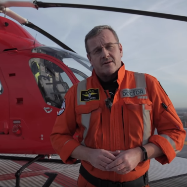 Dr Gareth Davies speaks about London's Air Ambulance Charity